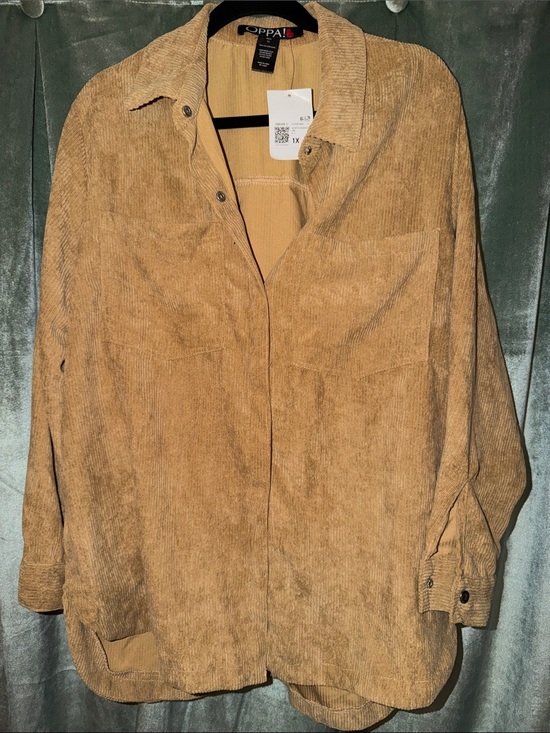 Forever 21 Jackets & Blazers - Forever 21 Tan Corduroy Button-Up Jacket/Shacket